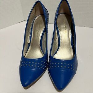 Christian Siriano for payless Women blue man made Pump heel Dress Shoes Size 8.5